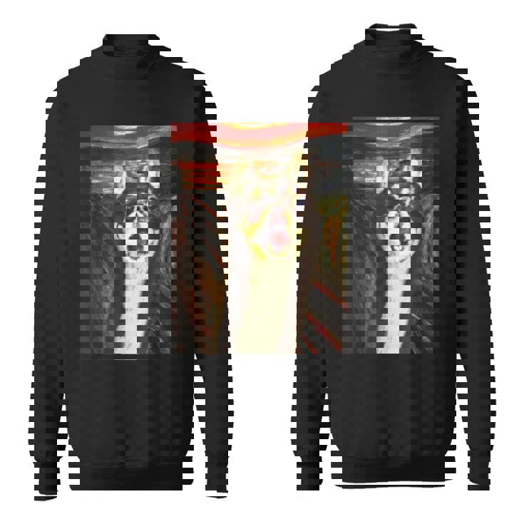 チワワ 面白いtシャツ 犬 ムンクの叫び かわいい メンズ 子供 おもしろ 服 グッズ ネタ わんこ スウェットシャツ