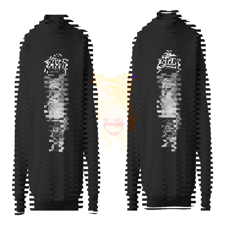 チワワ犬 ムエタイ キックボクシングチャンピオン スウェットシャツ