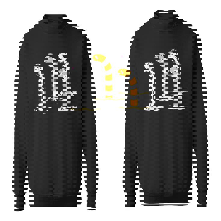 チンアナゴ & ニシキアナゴ【どうぶつフレンズ】水族館の生き物 かわいい 面白 動物 イラスト スウェットシャツ