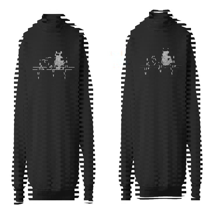 チンチラのクールなハートビートデザイン。 スウェットシャツ