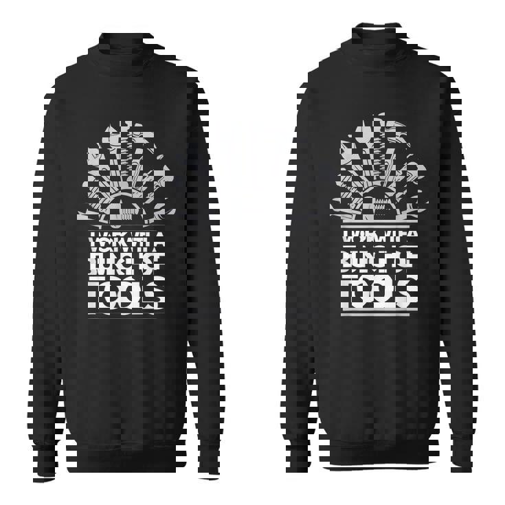 ツール 面白い メカニック 工具を使って仕事 お父さん 夫 ギフト アイデア スウェットシャツ