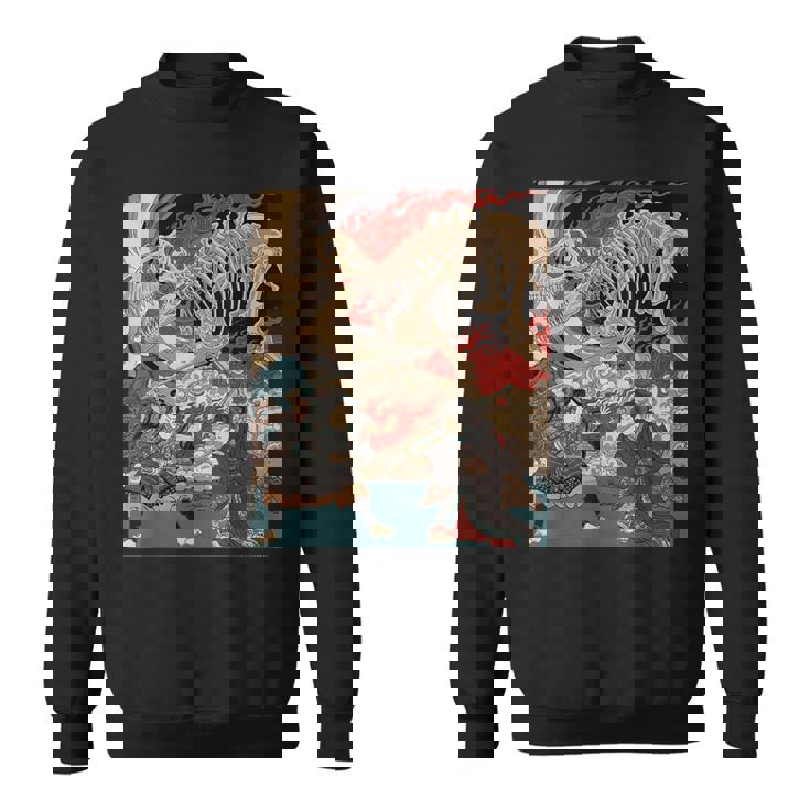 ティラノサウルス浮世絵 スウェットシャツ