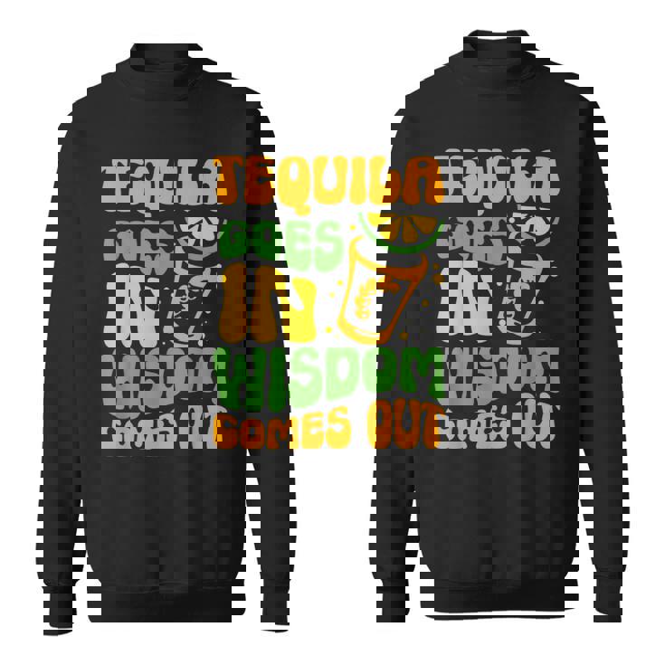 テキーラが知恵を生む 酒飲み ドリンク 飲酒 テキーラ スウェットシャツ