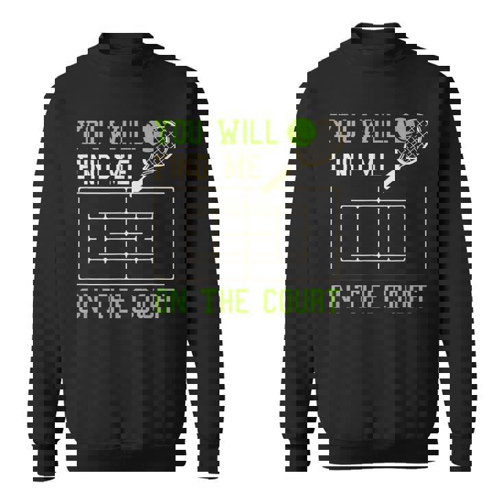 テニスコート テニスプレーヤー おもしろ名言集 スウェットシャツ