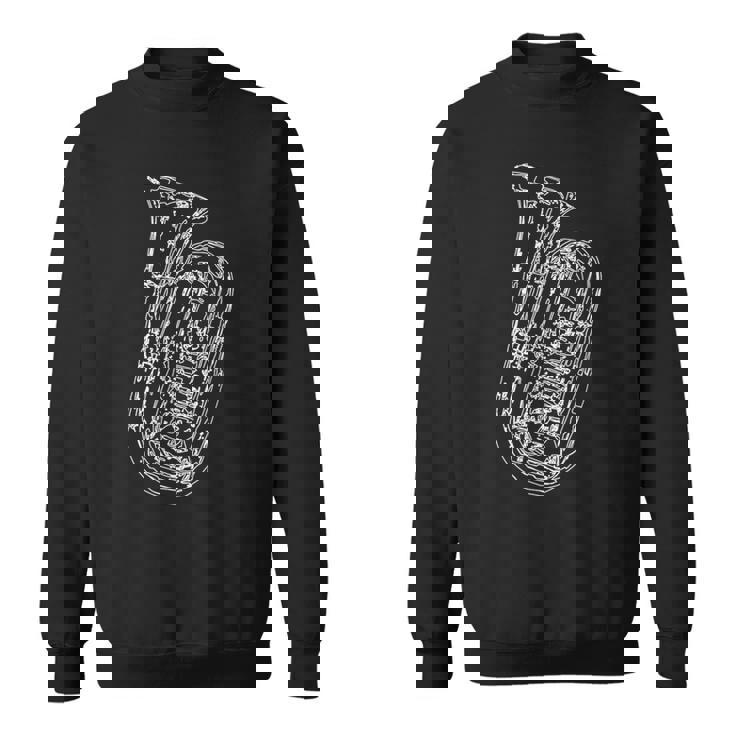 テューバ奏者のためのチューバ楽器スケッチ スウェットシャツ