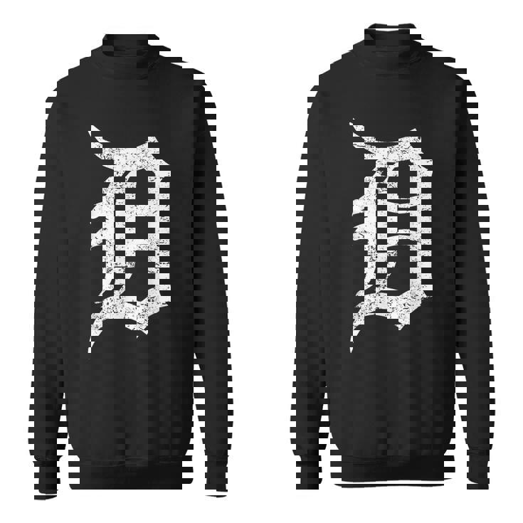 デトロイトグラフィック D ディストレスト グランジ モーターシティ スウェットシャツ