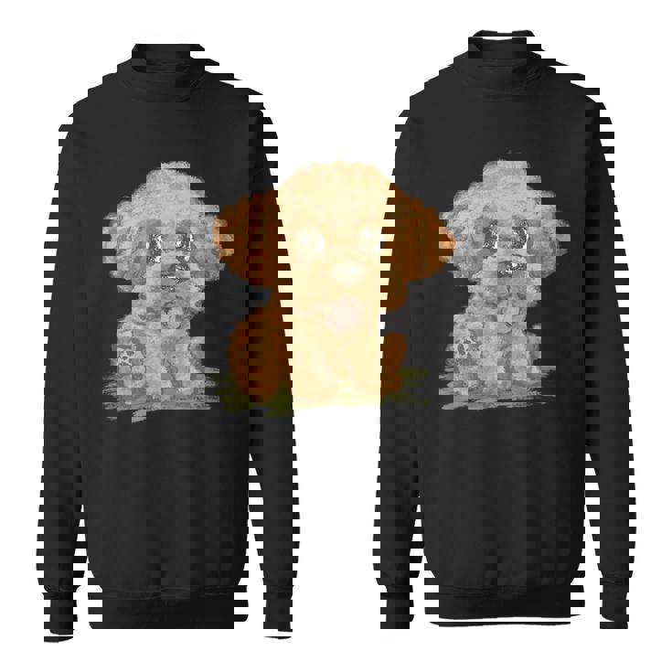 トイプードル かわいい いぬ 子犬 ペット おもしろ 動物 イラスト スウェットシャツ