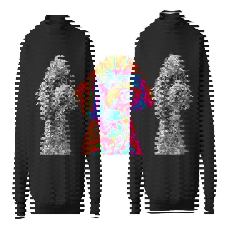 トイプードル愛好家デザイン ポップアート 面白いトイプードル 犬 スウェットシャツ