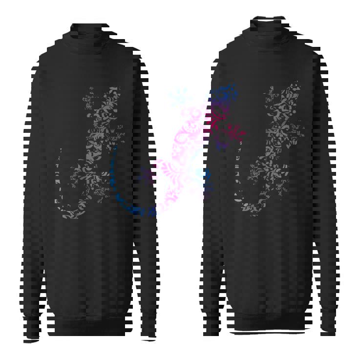 トカゲ爬虫類 マオリ柄 カメレオンヤモリ スウェットシャツ