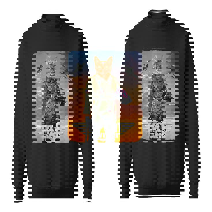 トップ 猫 マーベリック パロディ アクション 映画 叙事詩 レトロ スウェットシャツ