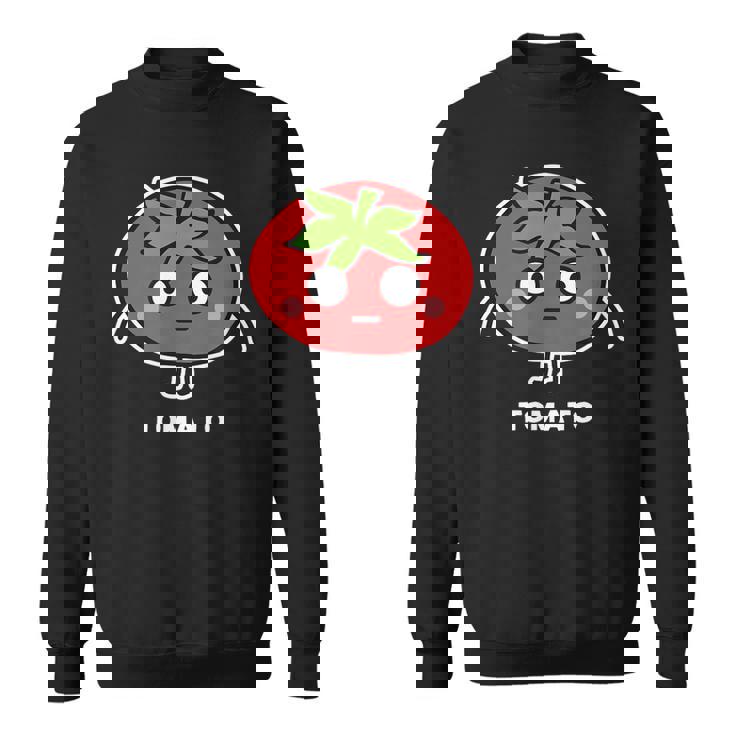 トマト 顔 イラスト かわいい おもしろ 面白い 簡単 シンプル ゆるい 野菜 スウェットシャツ