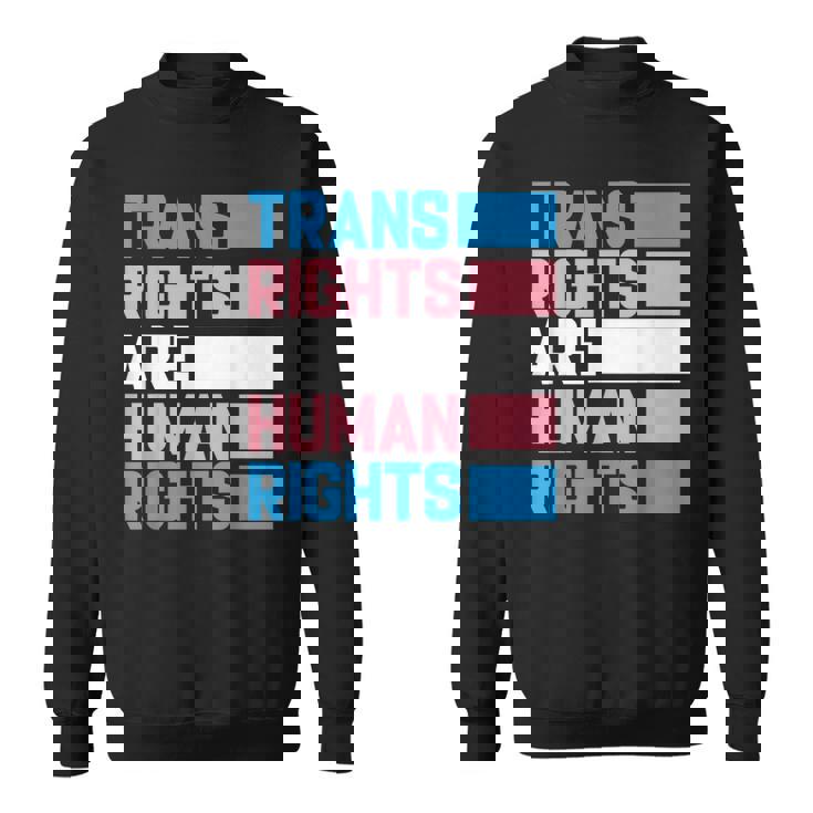 トランスライツは人権トランスジェンダープライドフラッグ スウェットシャツ