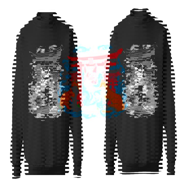 トリゲイツ 伏見稲荷 京都 和風 きつねマスク スウェットシャツ