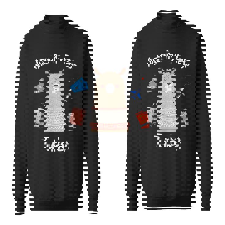 トルコ アルパカ マイバッグ ラマ アルパカ トルコ スウェットシャツ