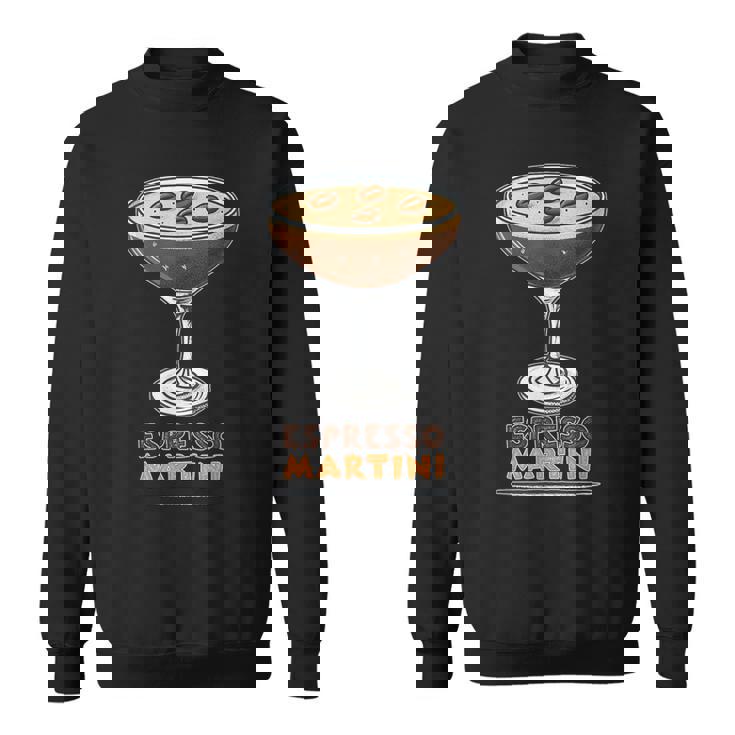 トレンディなエスプレッソマティーニコーヒーカクテル。 スウェットシャツ