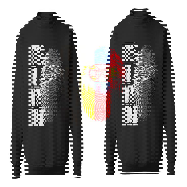 ドイツとセルビアのdna遺産フラグ スウェットシャツ