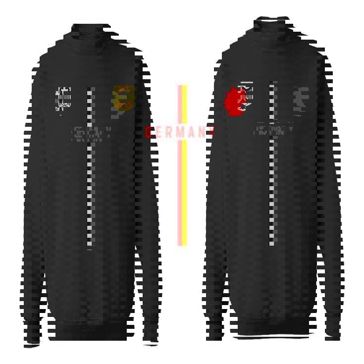 ドイツ国旗、ドイツのシルエットマップ、紋章 スウェットシャツ