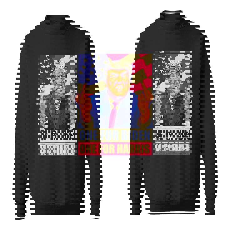 ドナルド・トランプ 中指 バイデン ハリス アメリカ 共和党員 スウェットシャツ