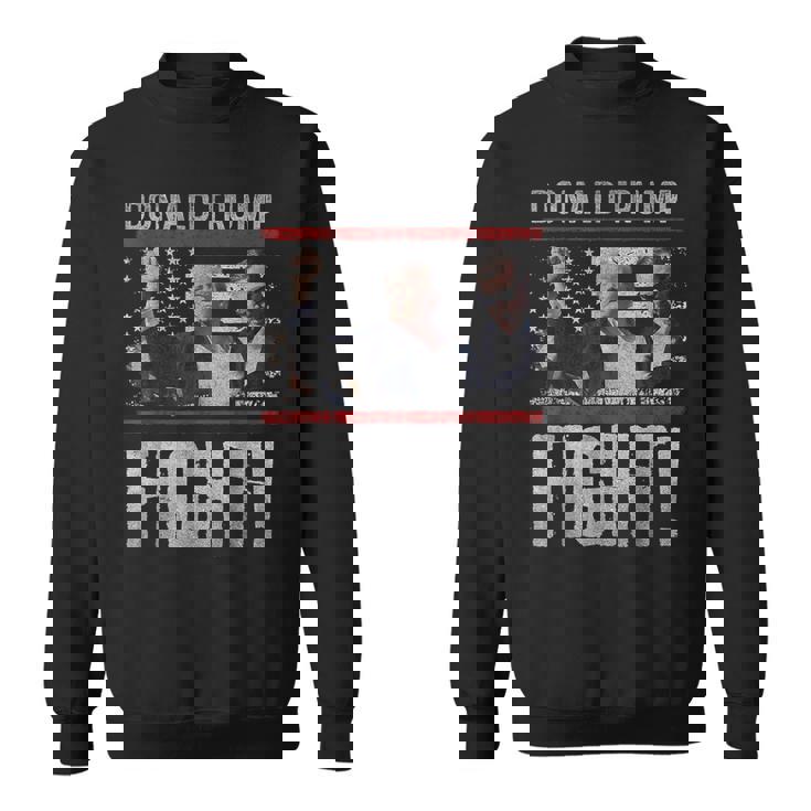 ドナルド・トランプ拳ポンプ We Fight American Flag Trump 2024 スウェットシャツ