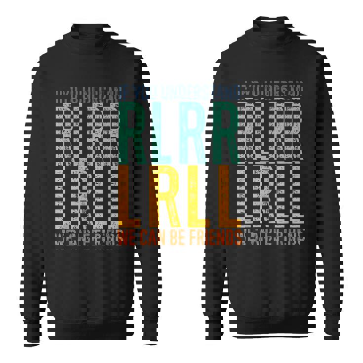 ドラマー Rlrr Lrll パラディドル ドラム ドラム レトロ ヴィンテージ スウェットシャツ