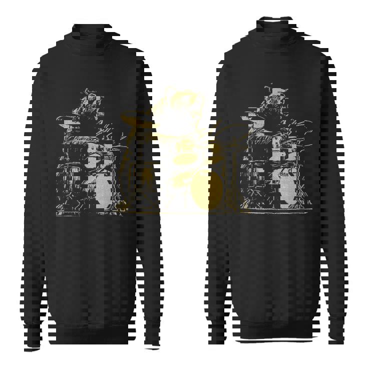 ドラマー ドラム クマ ドラムを演奏するミュージシャン スウェットシャツ