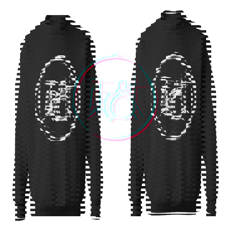 ドラミングドラマー ドラムセット スウェットシャツ