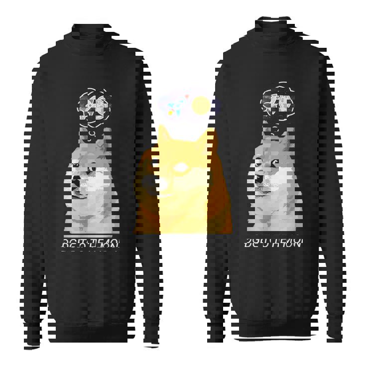 ドージコインdogecoin Hodl 月へ月にto The Moon 暗号通貨doge Memeドージミーム スウェットシャツ