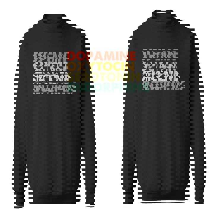 ドーパミン オキシトシン セロトニン エンドルフィン ハッピーホルモン スウェットシャツ