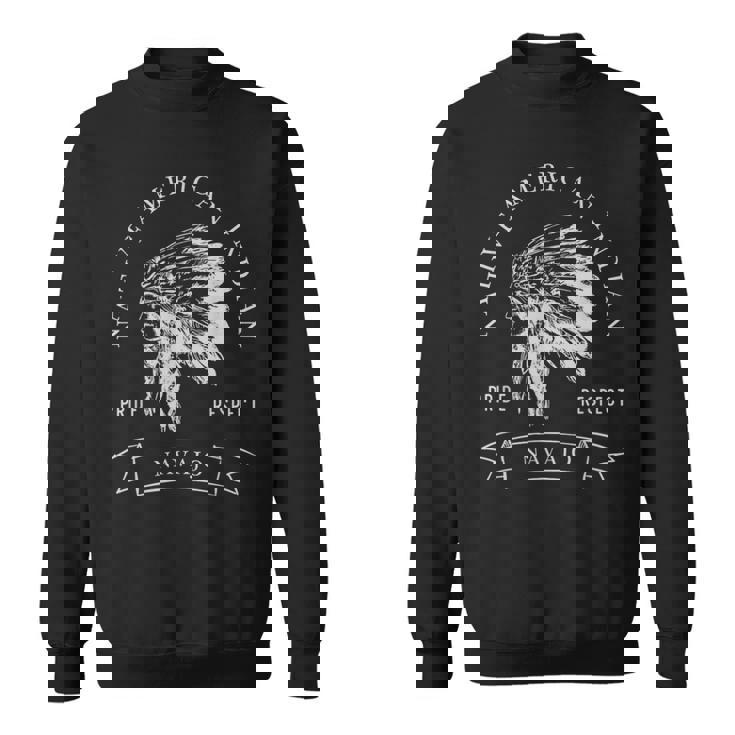 ナバホ族ネイティブアメリカン インディアンプライド リスペクトダーク スウェットシャツ