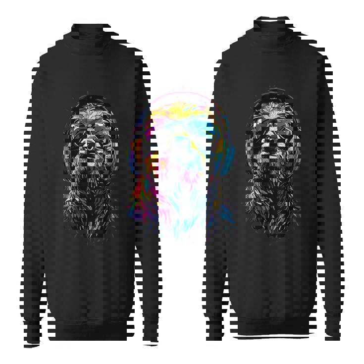 ナマケモノ カラフルな色彩 ポップアート グラフィック 怠け者 スウェットシャツ