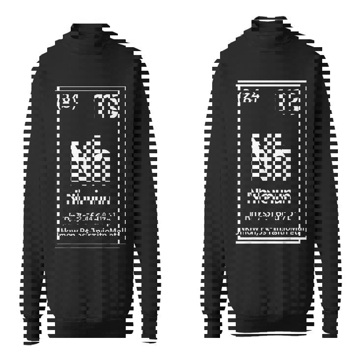 ニホニウム化学元素白 スウェットシャツ