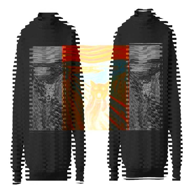 ニャンコの叫び 面白い 猫 ムンクの叫び パロディ おもしろ 服 おもしろグッズ ネタ スウェットシャツ