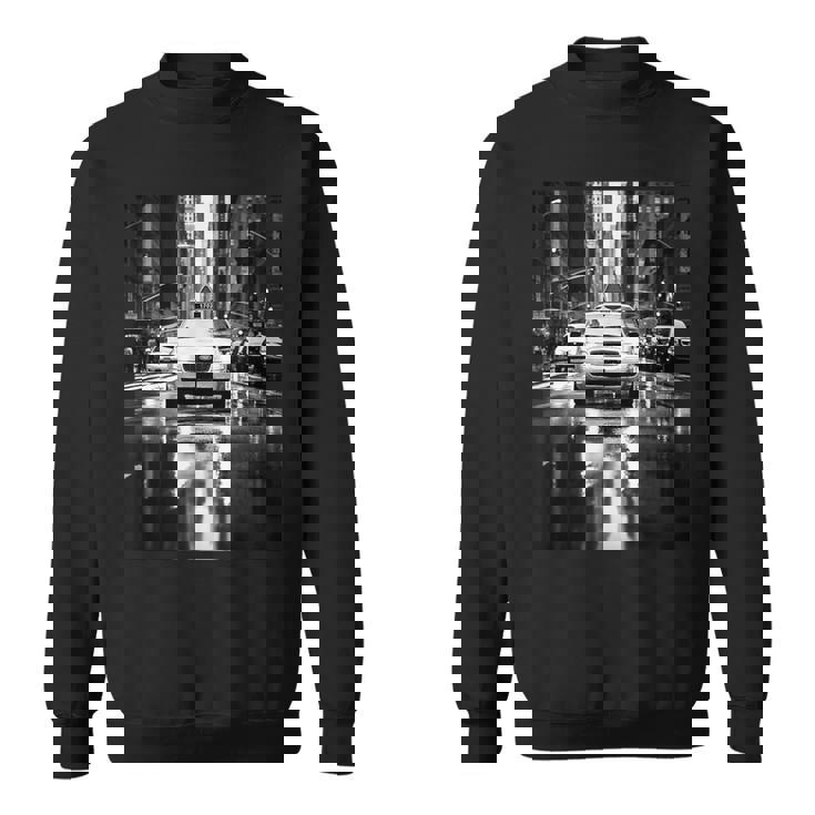 ニューヨークのタクシーのモノクロ写真 写真 スウェットシャツ