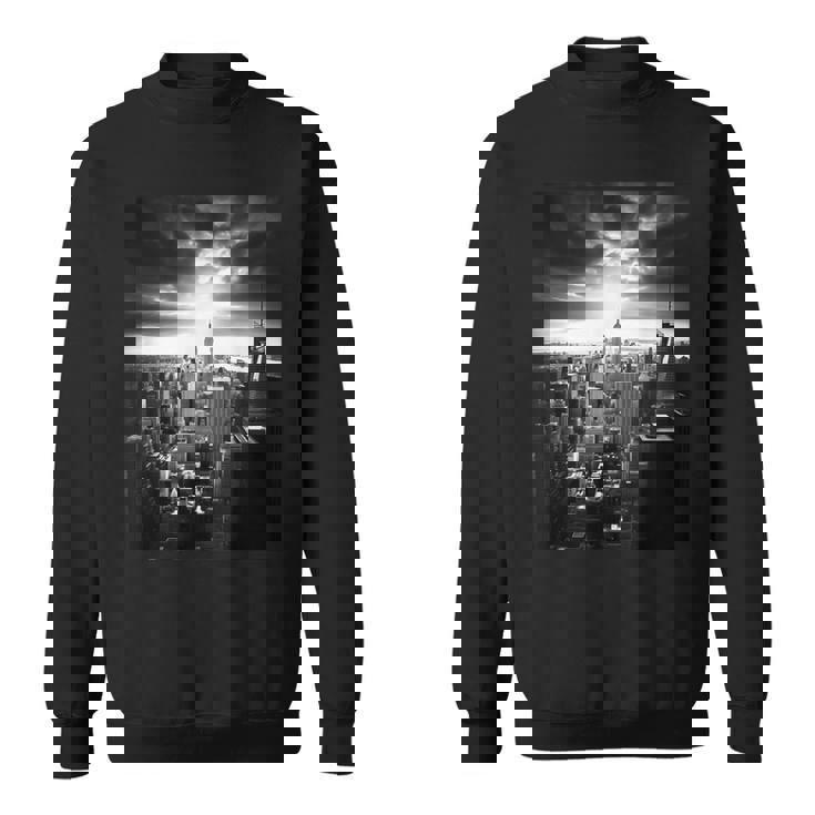 ニューヨーク市写真撮影 白黒写真 スウェットシャツ