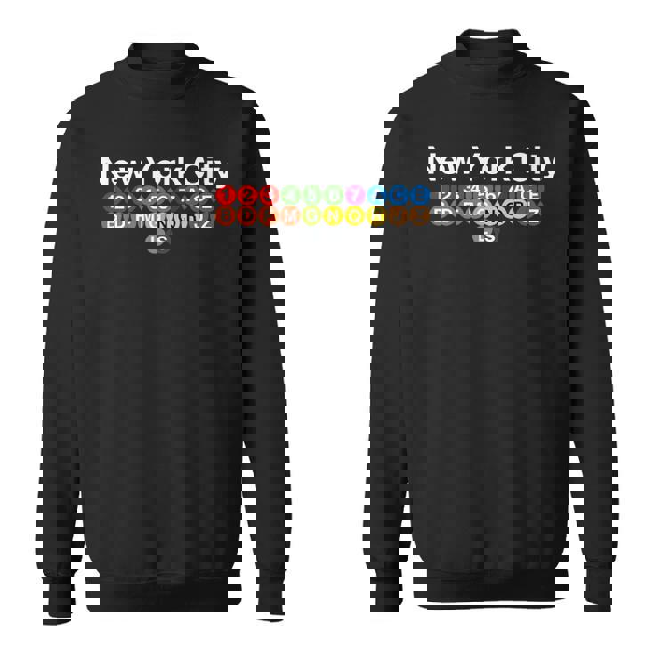 ニューヨーク市地下鉄の駅標識、ニューヨークの列車標識nyc。 スウェットシャツ