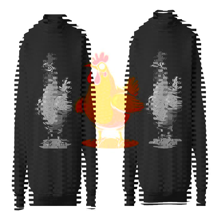 ニワトリとオンドリの胸のコスチューム スウェットシャツ