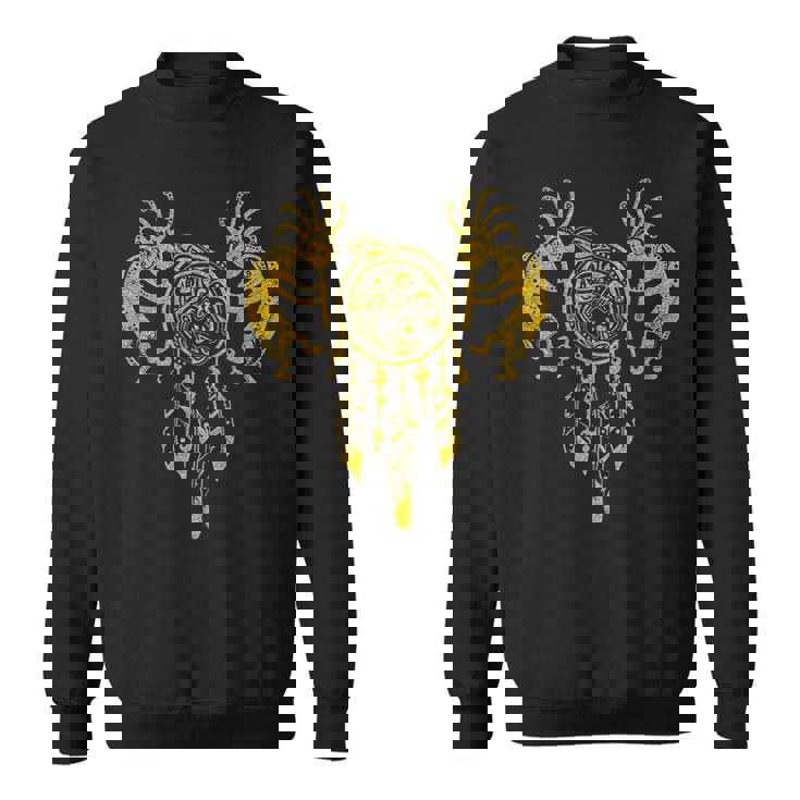 ネイティブアメリカン ココペリ クジラ ドリームキャッチャー 7 ファンファン ファン スウェットシャツ