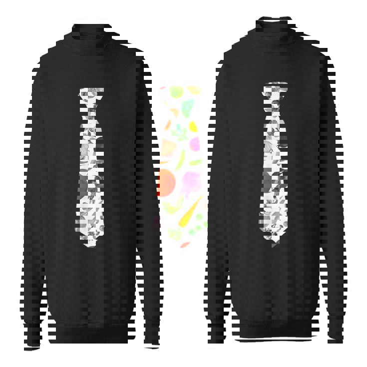 ネギニンジンと豆の柄のベジタブルタイ スウェットシャツ