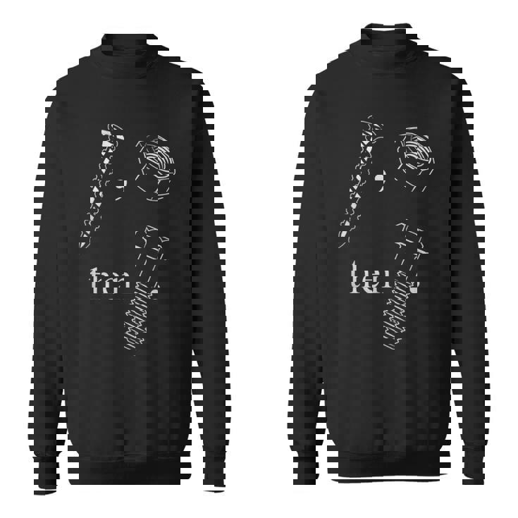 ネジナットとボルト 面白い皮肉 スウェットシャツ