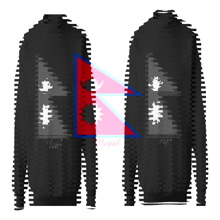 ネパールのネパール国旗のお土産。 スウェットシャツ