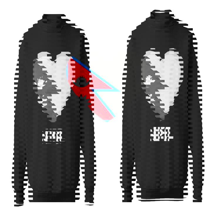 ネパール国旗シャツ スウェットシャツ