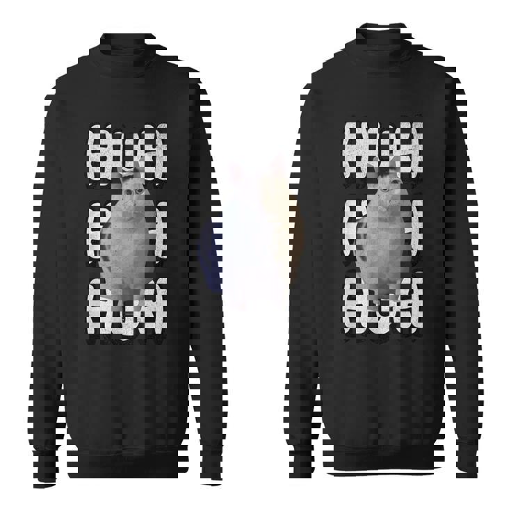 ハァッ 猫ミーム 人気 インターネットミーム Cat Day クリスマス スウェットシャツ