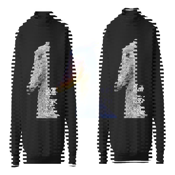 ハシビロコウ『リアルフォト 写真』青い鳥【どうぶつフレンズ】かっこいい 大きな鳥 動物園の生き物 スウェットシャツ