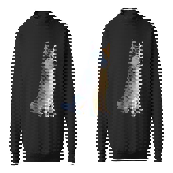 ハスキーがモチーフの愛犬家 シベリアンハスキーが大好き スウェットシャツ