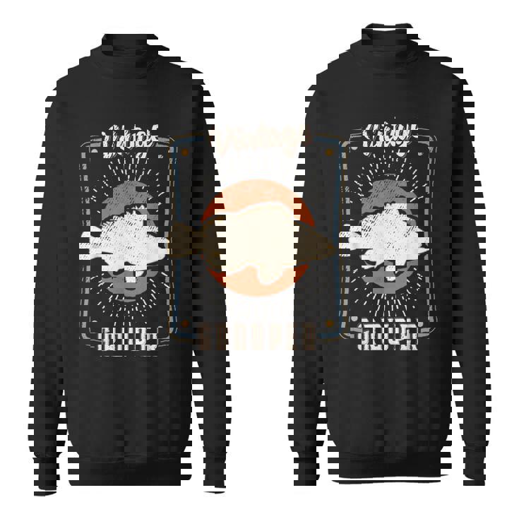 ハタ 魚 ヴィンテージ レトロ クラシック 動物 愛 スウェットシャツ