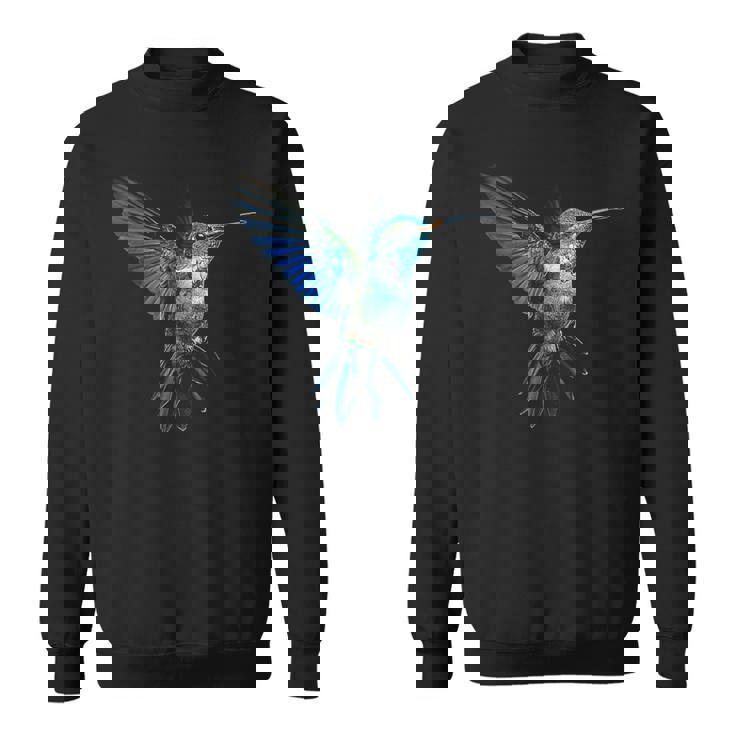 ハチドリ 鳥モチーフ 動物 イラスト ハチドリ スウェットシャツ