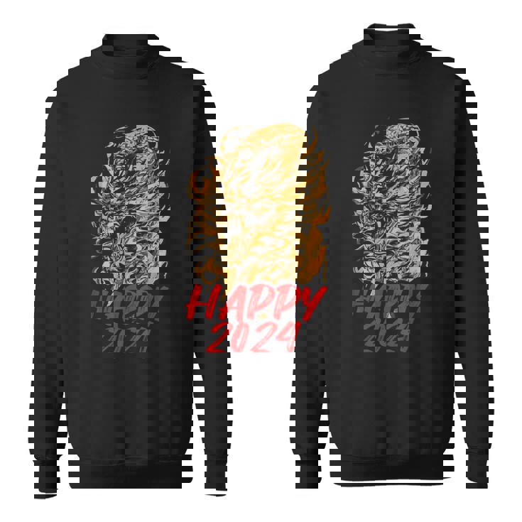 ハッピー2024ドラゴンイヤーチャイニーズ2024ハッピーニューイヤー スウェットシャツ