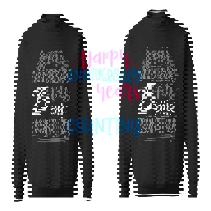 ハッピーアニバーサリー 25年 結婚25周年 スウェットシャツ