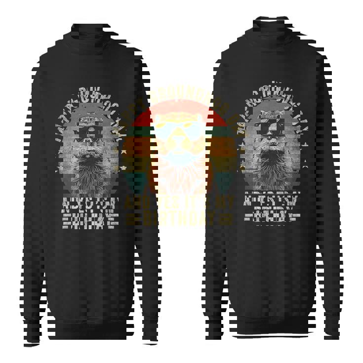 ハッピーマーモットの日、誕生日、クールなマーモット スウェットシャツ