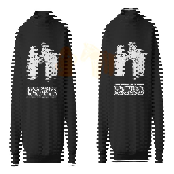 ハニワ くん と 馬 埴輪【ゆるフレンズ】歴史土器 キャラクター かわいい イラスト スウェットシャツ